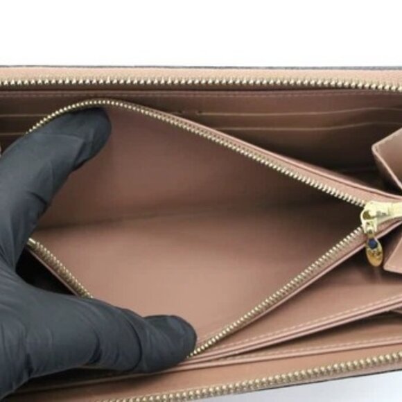 Louis Vuitton Monogram Vernis Patent Leather Zippy Around Long Wallet - Beige - Picture 13 of 16